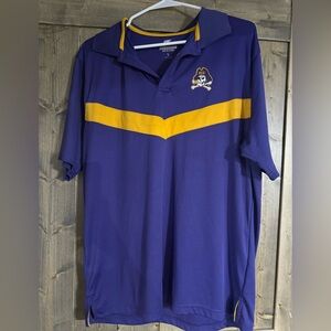 Colosseum ECU Pirates Polo Shirt Purple & Gold L